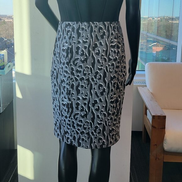 Alfani Womens Jacquard Print Pencil Skirt, Black - Picture 3 of 9